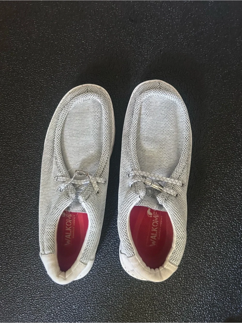Hey Dude Men’s Light Grey Knit Slip-On Loafers